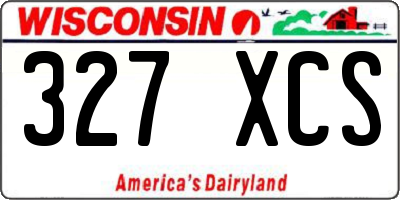 WI license plate 327XCS