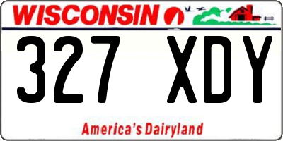 WI license plate 327XDY