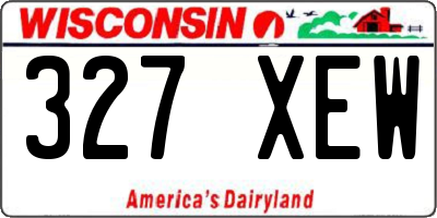 WI license plate 327XEW