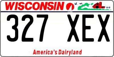 WI license plate 327XEX