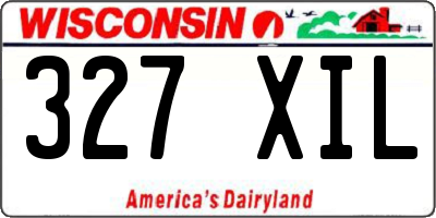 WI license plate 327XIL