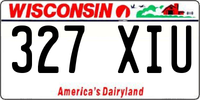 WI license plate 327XIU