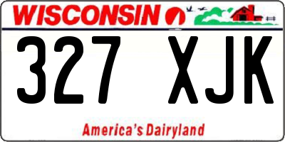 WI license plate 327XJK