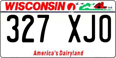 WI license plate 327XJO