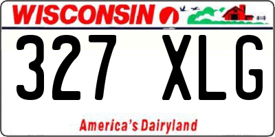 WI license plate 327XLG