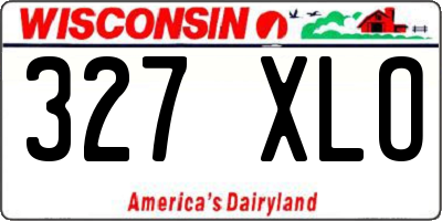 WI license plate 327XLO