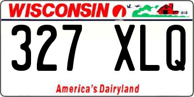 WI license plate 327XLQ
