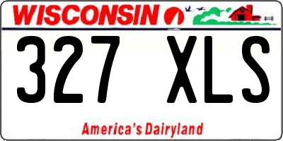 WI license plate 327XLS