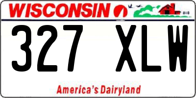 WI license plate 327XLW