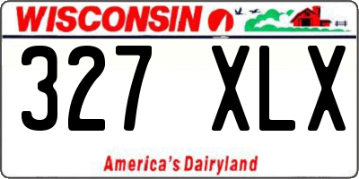 WI license plate 327XLX