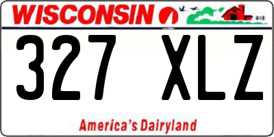 WI license plate 327XLZ