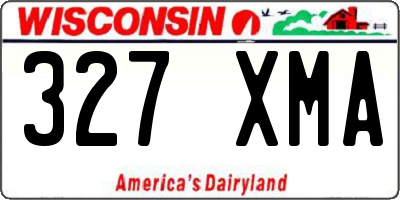 WI license plate 327XMA
