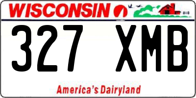 WI license plate 327XMB