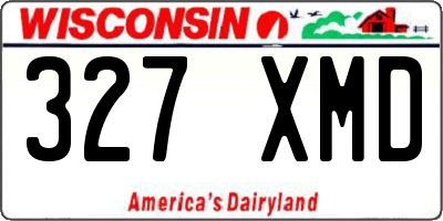 WI license plate 327XMD