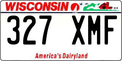 WI license plate 327XMF