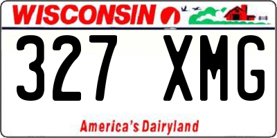 WI license plate 327XMG