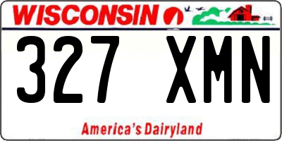WI license plate 327XMN