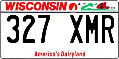 WI license plate 327XMR