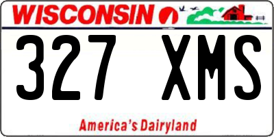 WI license plate 327XMS