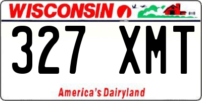 WI license plate 327XMT