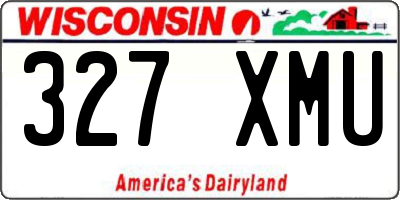 WI license plate 327XMU