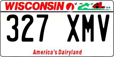 WI license plate 327XMV
