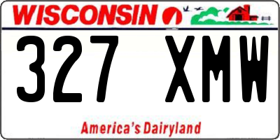 WI license plate 327XMW