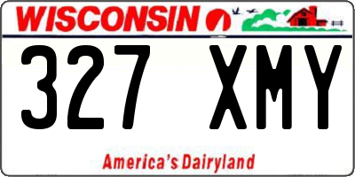 WI license plate 327XMY