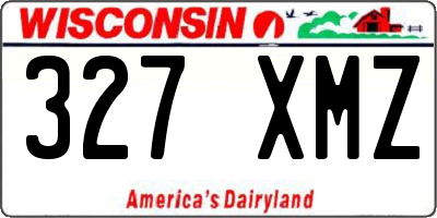 WI license plate 327XMZ