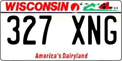 WI license plate 327XNG