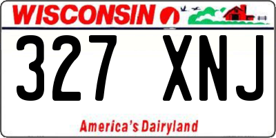 WI license plate 327XNJ