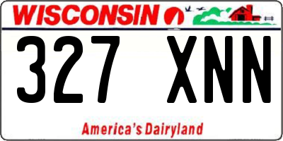 WI license plate 327XNN