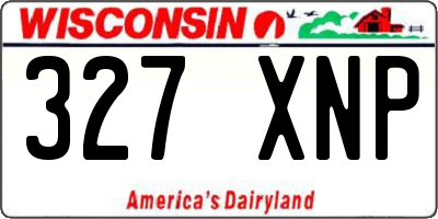 WI license plate 327XNP