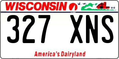 WI license plate 327XNS