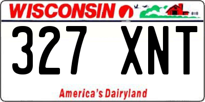 WI license plate 327XNT
