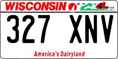 WI license plate 327XNV