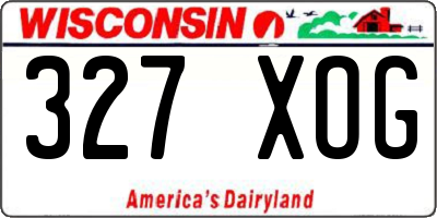 WI license plate 327XOG