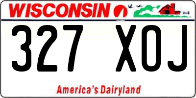 WI license plate 327XOJ
