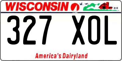 WI license plate 327XOL