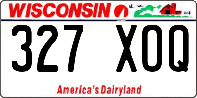 WI license plate 327XOQ