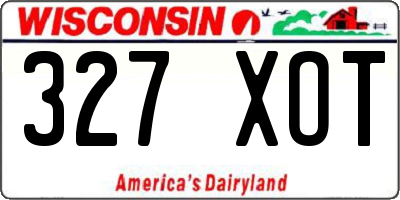 WI license plate 327XOT