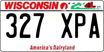 WI license plate 327XPA
