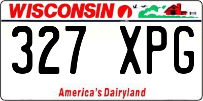 WI license plate 327XPG