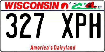 WI license plate 327XPH