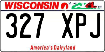 WI license plate 327XPJ