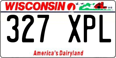 WI license plate 327XPL