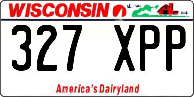 WI license plate 327XPP