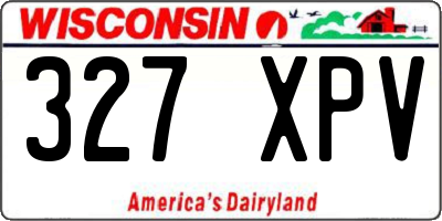 WI license plate 327XPV