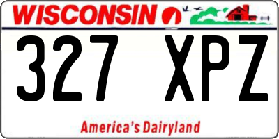 WI license plate 327XPZ