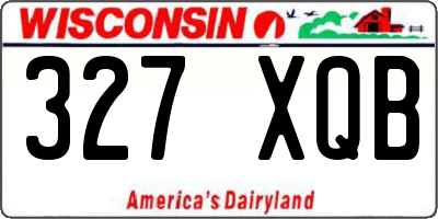 WI license plate 327XQB